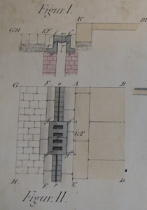 Udsnit af tegning om brolægning m.m. i London 1829 (IX 1829) Udsnit af tegning om brolægning m.m. i London 1829 (IX 1829)